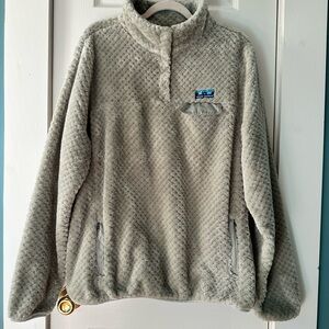 Simply Southern Plush Sherpa Pullover Cozy Sage Quarter Snap Closure Jacket XXL